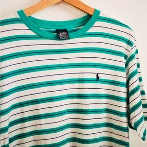 Vintage Ralph Lauren Polo / Striped T-Shirt / Large